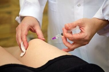 Injektionen zur Behandlung der Arthrose des Kniegelenks